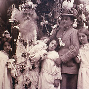 Selina Sutherland, pictured with children at a Christmas party at Sutherland Homes in Carlton